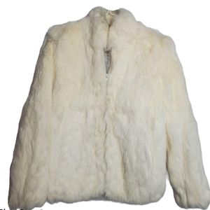 Vintage Rabbit Fur Coat Sz Small